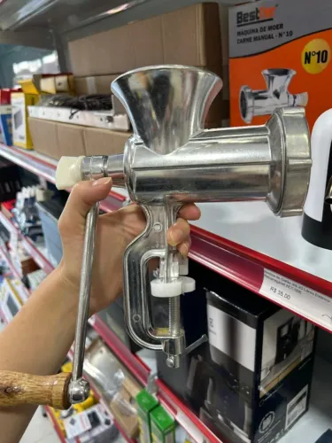 Máquina de Bolacha e Moer Carne Moedor Alumínio com acessórios