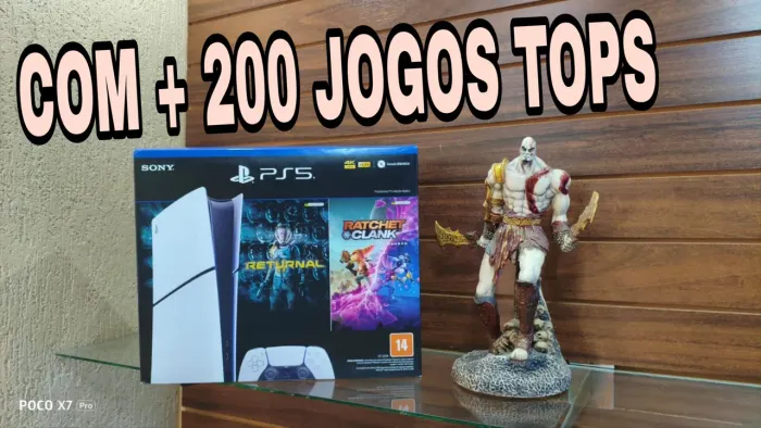PS5 + 200 jogos tops