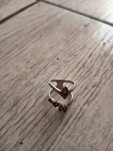 Anel de prata feminino com flores,dedo mindim.
