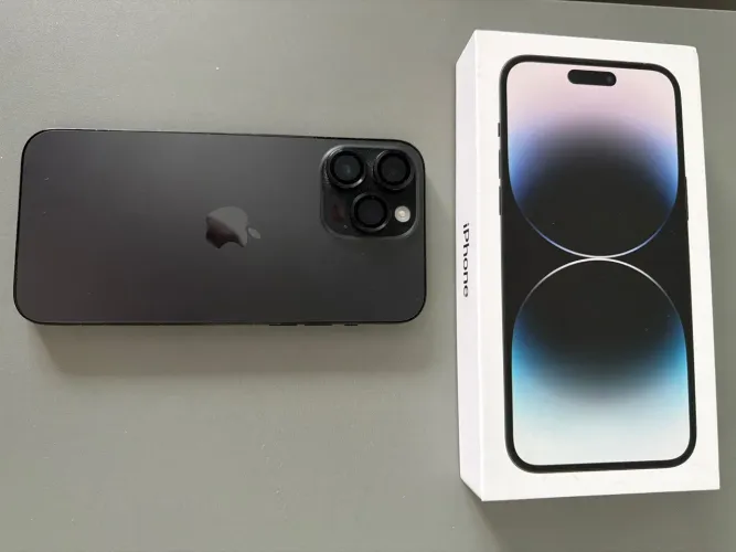iPhone 14 pro max preto 256 único dono, sem arranhão . Praia brava