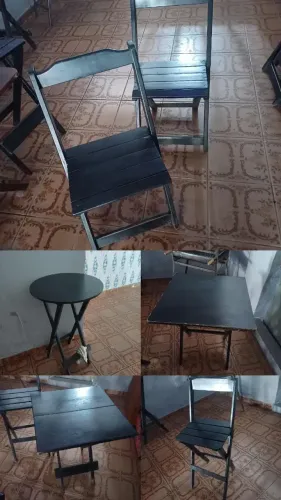 Mesas,cadeiras,bistro de madeira maciça Ótimo estado de conservação!