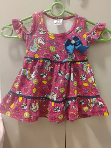 Vestido infantil feminino unicórnio