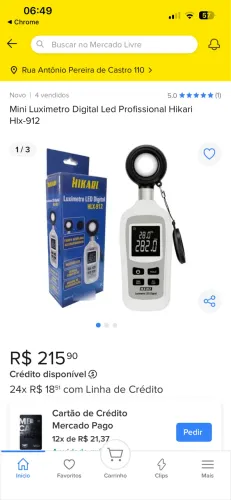 Luxímetro Termômetro + Certificado Calibração
