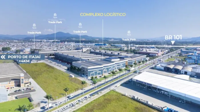 Galpão com 2.170 m² em complexo logístico próximo a BR-101 em Itajaí. SC.