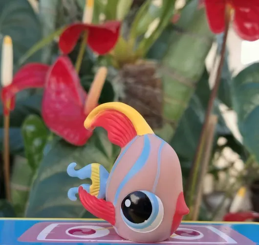 littlest pet shop lps peixe-anjo #643.