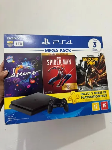 PLAYSTATION 4 1 TB 2 CONTROLE NA CAIXA NOTA FISCAL COMPLETO - SOMOS LOJAS