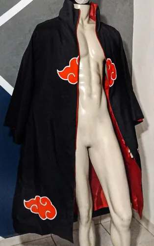 SOBRETUDO AKATSUKI - INFANTO-JUVENIL - COSPLAY NARUTO | FANTASIA - P/M