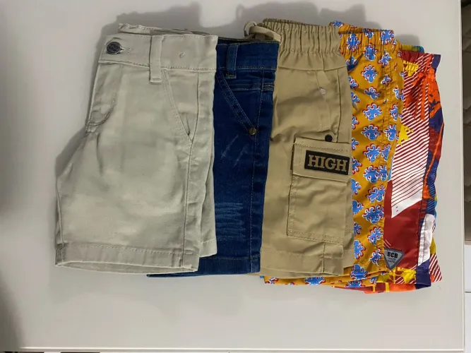 Lote de bermudas novas 1/2 anos