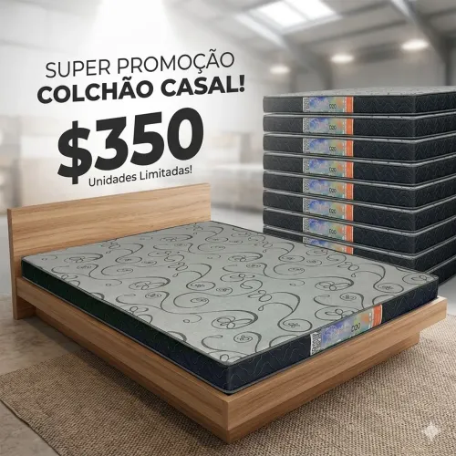 Colchão casal novo direto da fábrica para sua casa