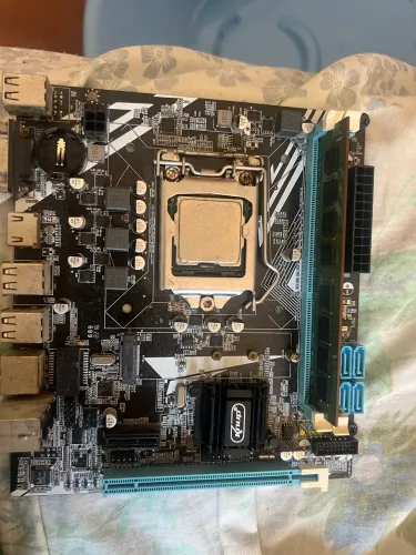 kit placa mãe, processador e memória ram
