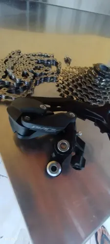 Câmbio Shimano alívio 9v + cassete 9v GTS + corrente
