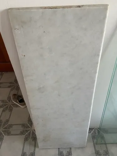 Placa/Bancada de Mármore Branco Usada 
