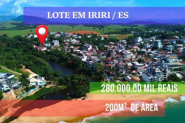 Lote à Venda em Iriri: Vista Mar e Lagoa a 500m da Praia da Areia Preta
