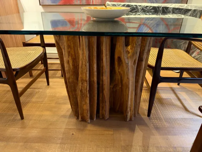 Mesa de Vidro e base Guarantã 