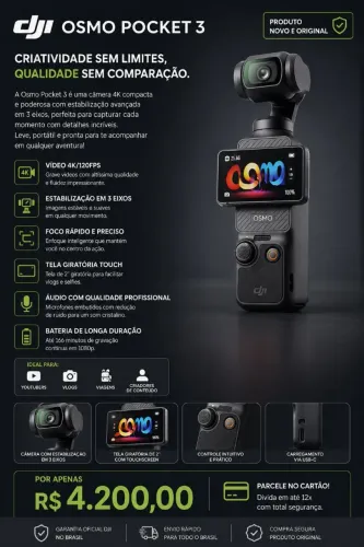 DJI OSMO POCKET 3 -  NOVA !