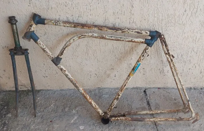 Monark brasiliana 1964 quadro e garfo bicicleta antiga para restauração pintura original
