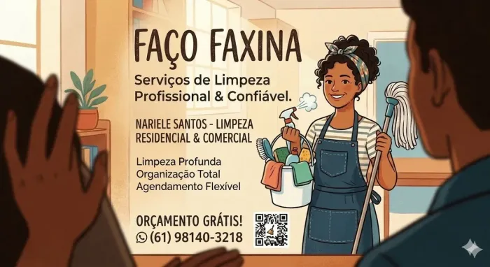 Faço faxina residencial e comercial 