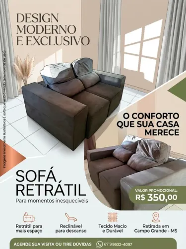 sofá retratíl barato