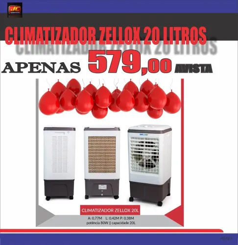 CLIMATIZADOR ZELLOX 20 LITROS