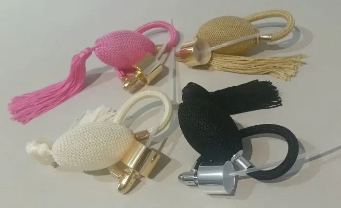 Válvulas de Perfume vintage com Tassel colorido para vidros rosca 18 em 4 cores