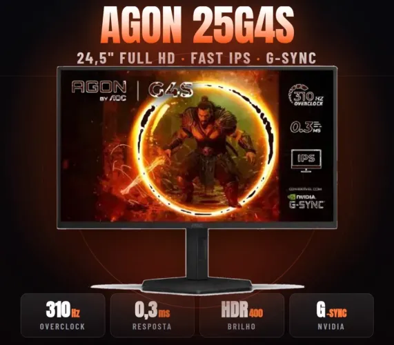 Monitor Gamer AOC Agon 25G4S 24,5? 310Hz