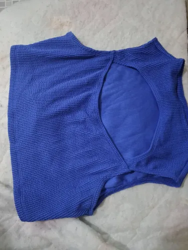Cropped azul