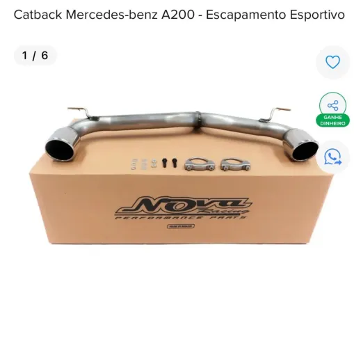 Escapamento Esportivo Catback Ths Inox Mercedes A200 