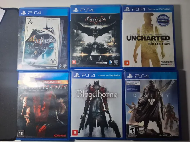 Lote com 6 Jogos Originais PS4 Mídia Física (Grandes Clássicos)
