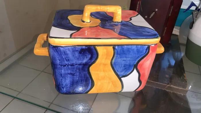 Pote porcelana anos 80
