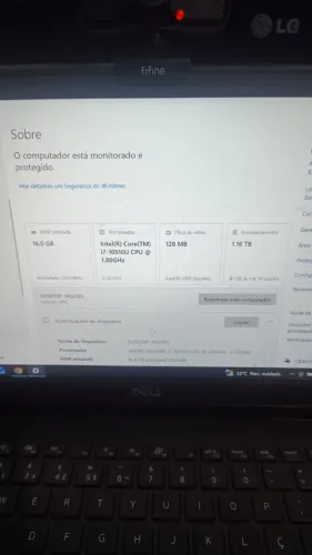 Notebook Dell Inspiron i7 10ª Geração - 16GB RAM - SSD 1TB + NVMe 256GB