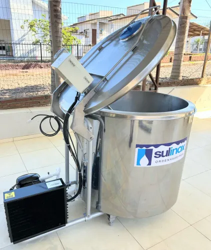 Tanque Resfriador de Leite 500 Litros para Produção de Açaí e Sorvetes Água