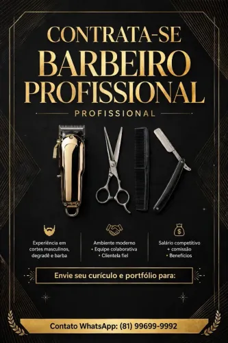 Vaga pra barbearia profissional 