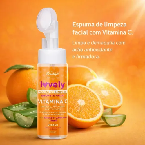 Mousse Sabonete Facial Vitamina C