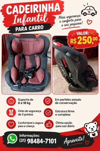 Cadeirinha infantil pra carro