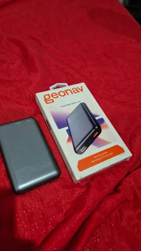 Geonav Power Bank 10.000mAh, USB-C e USB-A, Carregamento Rápido, Cinza espacial