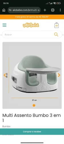Cadeirinha alimentação Bumbo 3 em 1
