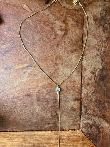 Choker gravatinha banhado a ouro 