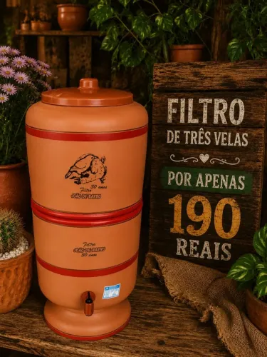 Filtro de barro 3 velas