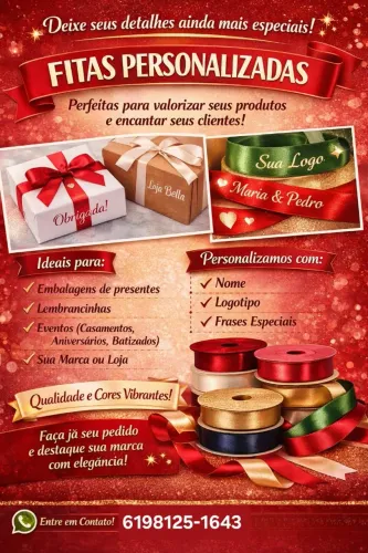 Fitas de cetim personalizadas