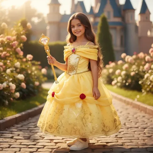 Vestido Fantasia Princesa bela 