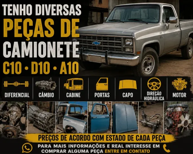 Peças para camionete d10 a10 e c10