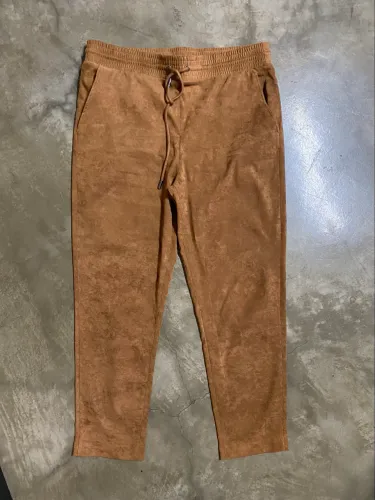 calça KOBI HALPERIN suede caramelo