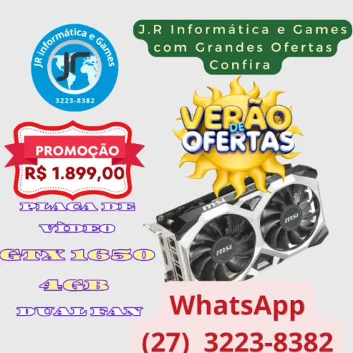 Placa de Vídeo GTX 1650 - Desempenho e Qualidade para seus Jogos!
