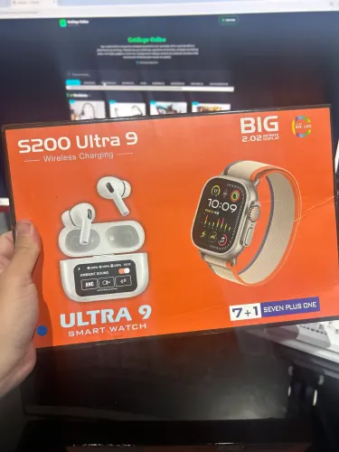 SMART WATCH ULTRA 9 S200 - KIT COMPLETO 7 EM 1