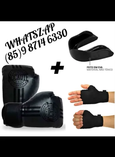 Kit boxe. Luvas muay thai bandagens e bucal. Entrega grátis