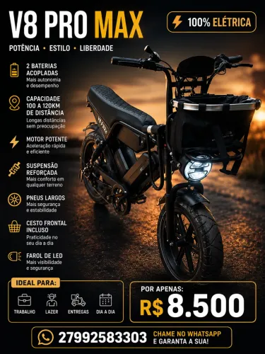Bike elétrica ouxi v8 pro max