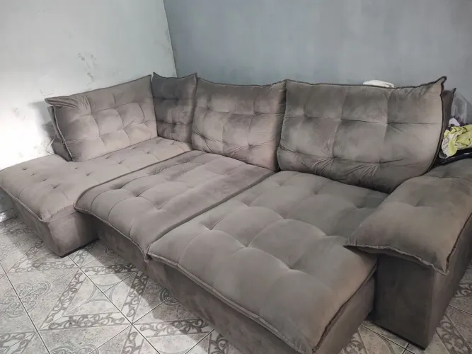 Sofá Retrátil e Reclinável de 3,54 metros (mudança para um apartamento).