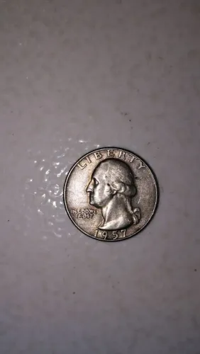 Moeda Liberty 1957 Quarter Dollar (100% Prata)