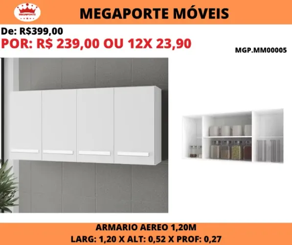 Armário Aéreo 1,20 Mara