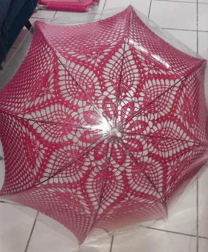 Capa de Sombrinha em Crochê